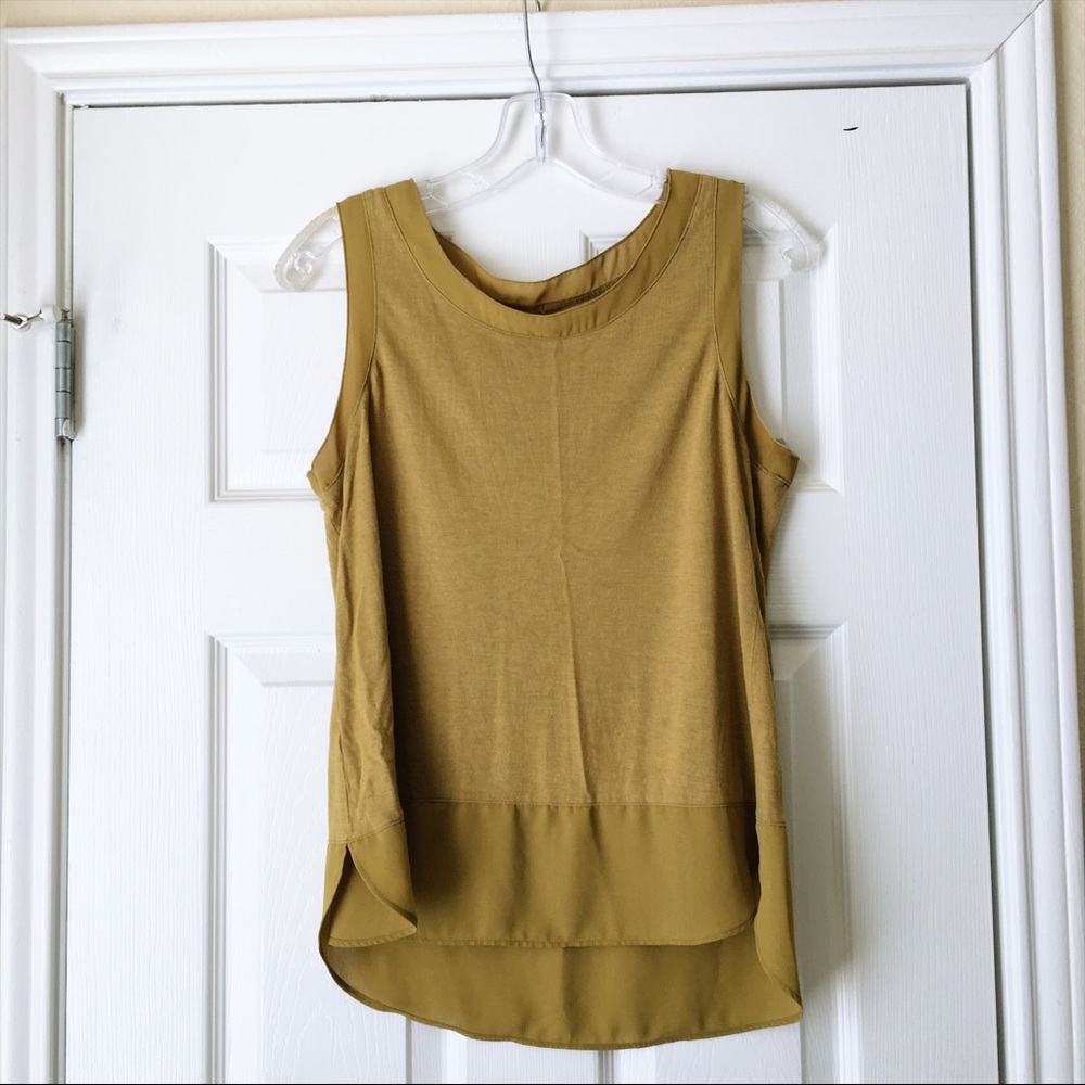 NWOT Loft Shirttail Olive Blouse